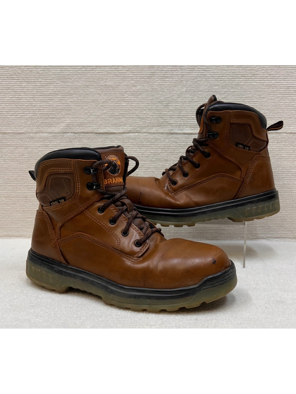 Brahma Combustion Men's Steel Toe Work Boots Brown Size 8
